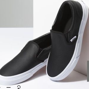 Perf leather womens slip on Vans size 10